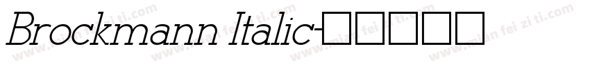 Brockmann Italic字体转换